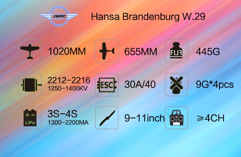 JWRC-Hansa-Brandenburg-W29-1020mm-Spannweite-Balsaholz-Wasserflugzeug-RC-Flugzeug-Kriegsvogel-Bausat-1983245-1